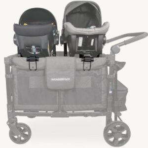 Wonderfold W4 bērnu ratiņu automašīnas krēsliņa adapteris krāsa Black
