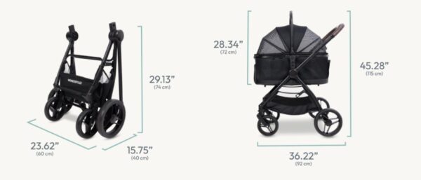 Ratini.lv | P3 Luxury mājdzīvnieku ratiņi krāsa Jet Black bilde #19