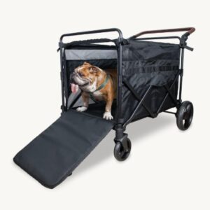 Wonderfold PXL1 mājdzīvnieku lielie ratiņi krāsa Black