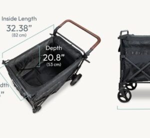 Wonderfold PXL1 mājdzīvnieku lielie ratiņi krāsa Black