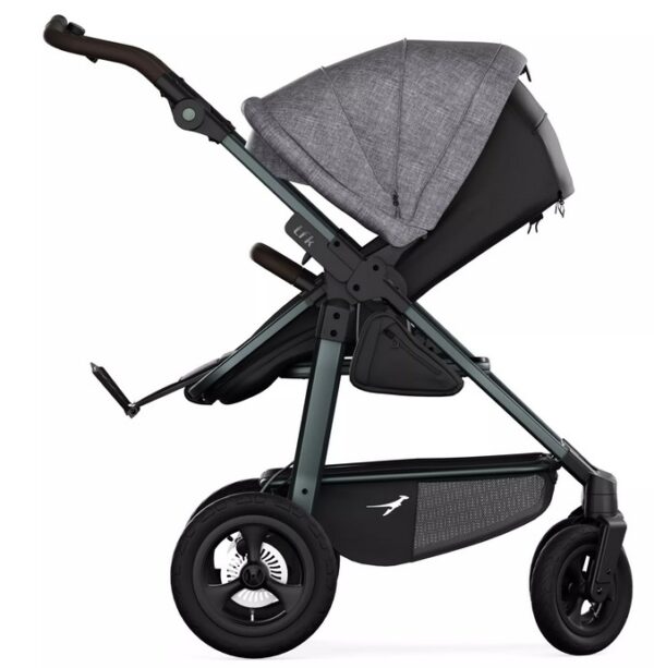 Ratini.lv | Mono 4 Combi bērnu ratiņi 2in1 ar AIR riteņiem krāsa PREMIUM Grey bilde #7