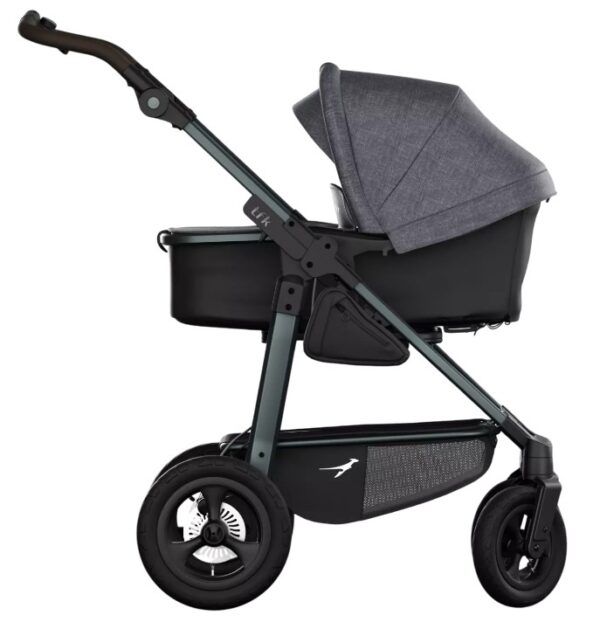 Ratini.lv | Mono 4 Combi bērnu ratiņi 2in1 ar AIR riteņiem krāsa PREMIUM Black bilde #1