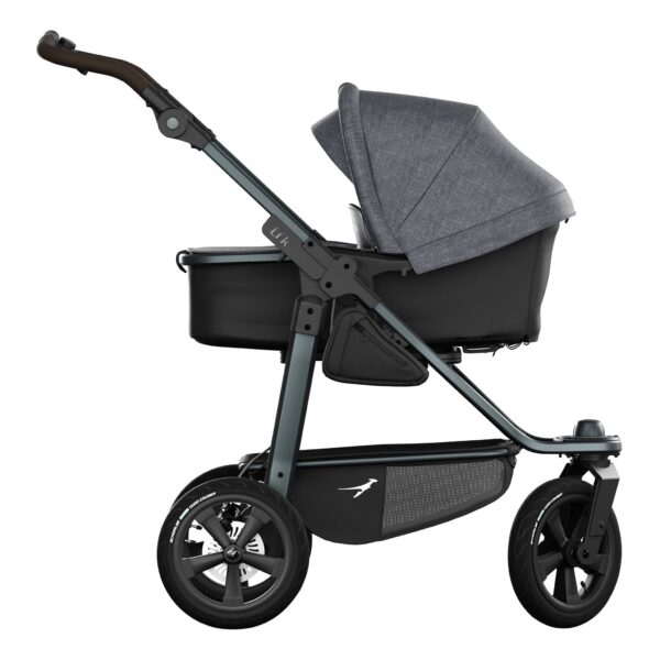 Ratini.lv | Mono 3 Combi bērnu ratiņi 2in1 ar AIR riteņiem krāsa PREMIUM Black bilde #1