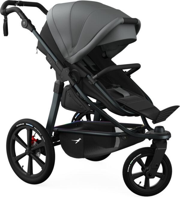 Ratini.lv | PRO bērnu ratiņi ar Combi kulbiņu 2in1 krāsa Black bilde #13