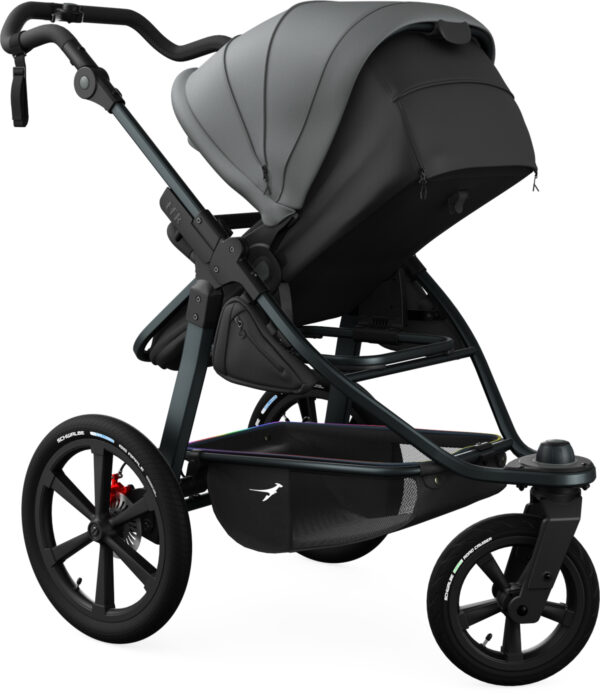 Ratini.lv | PRO bērnu ratiņi ar Combi kulbiņu 2in1 krāsa Black bilde #9