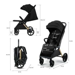 Kinderkraft LOOM bērnu sporta ratiņi krāsa Ink Black