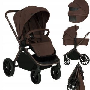 Lionelo MIKA PLUS 2IN1 bērnu ratu komplekts krāsa MOCHA MOUSSE