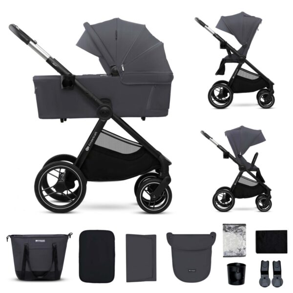 Ratini.lv | NEA 2 bērnu ratiņi 2 in 1 krāsa Deep Grey bilde #1