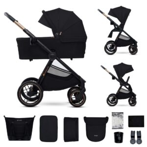 Kinderkraft NEA 2 bērnu ratiņi 2 in 1 krāsa Midnight Black