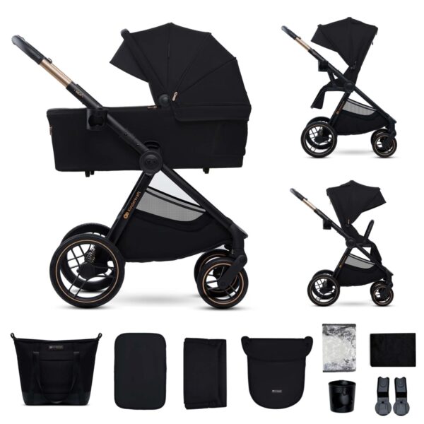 Ratini.lv | NEA 2 bērnu ratiņi 2 in 1 krāsa Midnight Black bilde #1