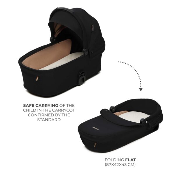 Ratini.lv | NEA 2 bērnu ratiņi 2 in 1 krāsa Midnight Black bilde #35