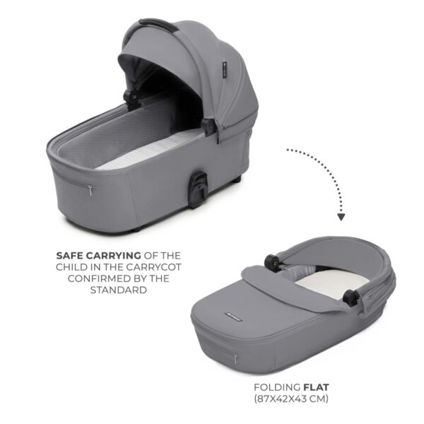 Ratini.lv | NEA 2 bērnu ratiņi 2 in 1 krāsa Platinium Grey bilde #33