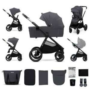 Kinderkraft NEA 2 bērnu ratiņi 2 in 1 krāsa Deep Grey