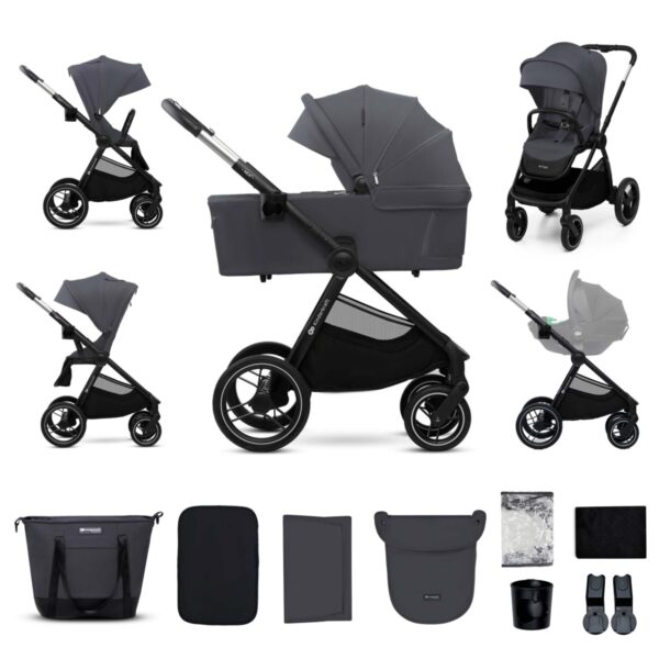 Ratini.lv | NEA 2 bērnu ratiņi 2 in 1 krāsa Deep Grey bilde #3