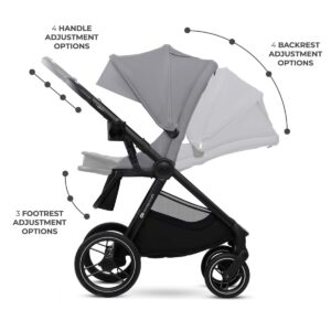 Kinderkraft NEA 2 bērnu ratiņi 2 in 1 krāsa Platinium Grey