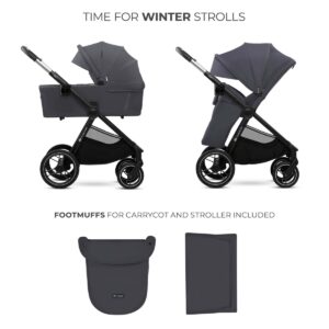 Kinderkraft NEA 2 bērnu ratiņi 2 in 1 krāsa Deep Grey