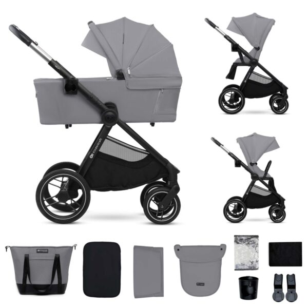 Ratini.lv | NEA 2 bērnu ratiņi 2 in 1 krāsa Platinium Grey bilde #1