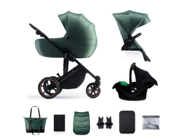 Ratini.lv | PRIME 2.0 bērnu ratiņi 3 in 1 krāsa Dark Green bilde #1