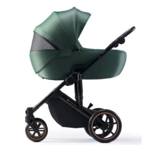 Kinderkraft PRIME 2.0 bērnu ratiņi 3 in 1 krāsa Dark Green