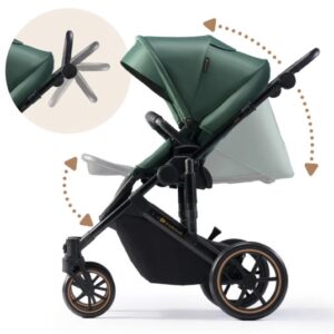 Kinderkraft PRIME 2.0 bērnu ratiņi 3 in 1 krāsa Shadow Grey