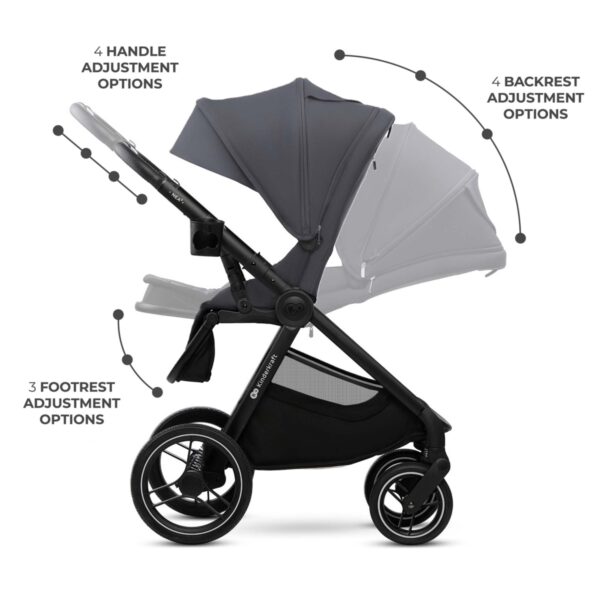 Ratini.lv | NEA 2 bērnu ratiņi 2 in 1 krāsa Deep Grey bilde #45