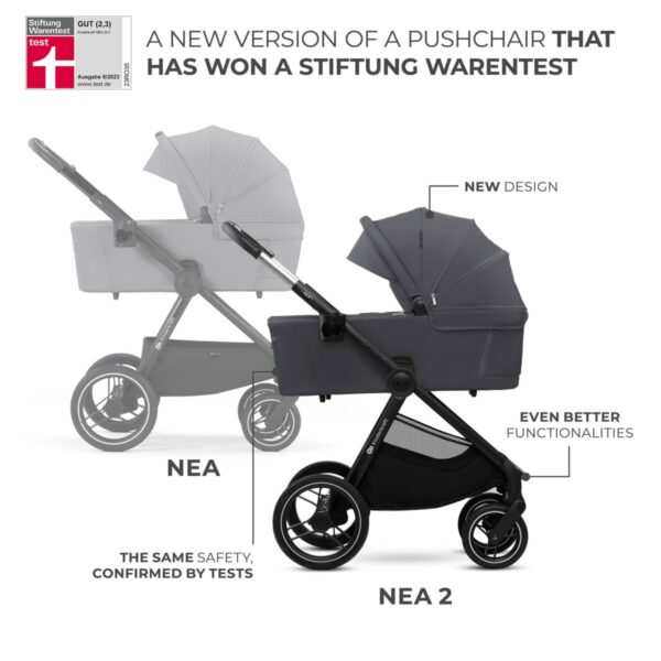 Ratini.lv | NEA 2 bērnu ratiņi 2 in 1 krāsa Deep Grey bilde #31