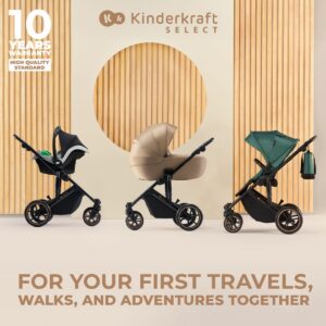 Kinderkraft PRIME 2.0 bērnu ratiņi 3 in 1 krāsa Sandrose Beige