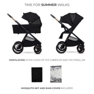 Kinderkraft NEA 2 bērnu ratiņi 2 in 1 krāsa Midnight Black