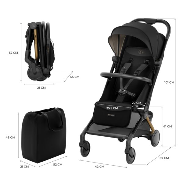 Ratini.lv | PILOT 2 bērnu sporta ratiņi krāsa Midnight Black bilde #17