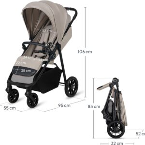 Lionelo EMERALD bērnu ratiņi krāsa Beige Sand