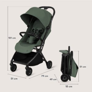 Lionelo SIA bērnu pastaigu un ceļojumu ratiņi krāsa Green Emerald