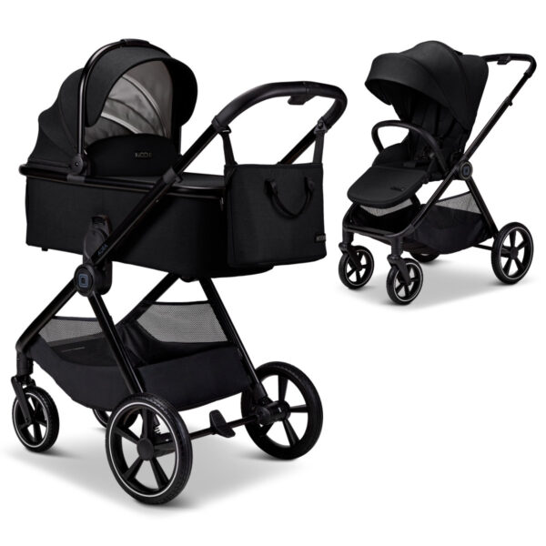Ratini.lv | AURA bērnu ratiņi 2in1 krāsa Black bilde #1