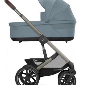 Cybex Balios S Fold 2in1 bērnu ratu komplekts ar salokāmu kulbiņu krāsa Almond Beige