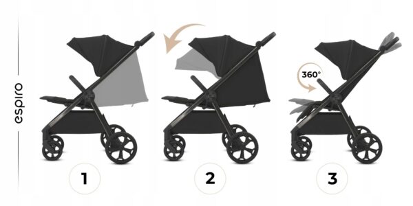 Ratini.lv | WIND pastaigu ratiņi bērniem krāsa 09 Dusty Beige bilde #31