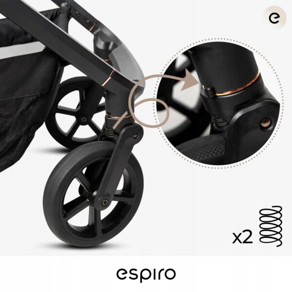 Ratini.lv | MILOO WAY 2.0 pastaigu ratiņi bērniem krāsa 310 DIAMOND BLACK bilde #59