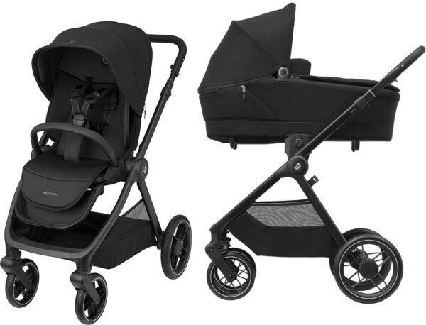 Ratini.lv | Oxford+ bērnu ratu komplkets 2in1 ar Sense kulbiņu krāsa Twillic Black bilde #1