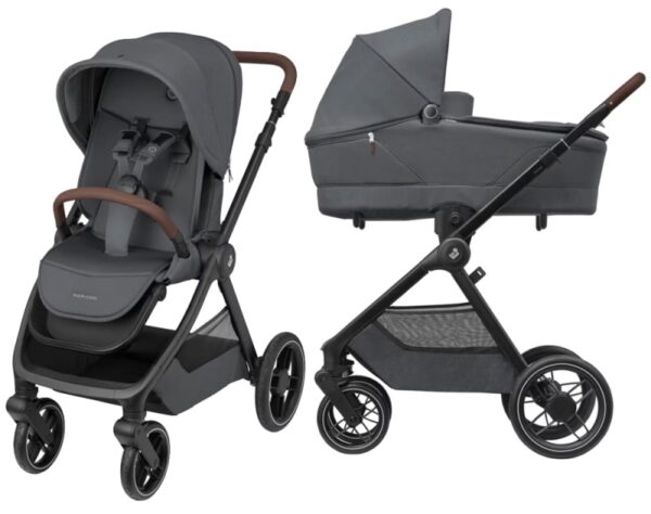 Ratini.lv | Oxford+ bērnu ratu komplkets 2in1 ar Sense kulbiņu krāsa Twillic Graphite bilde #1