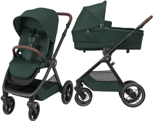Ratini.lv | Oxford+ bērnu ratu komplkets 2in1 ar Sense kulbiņu krāsa Twillic Green bilde #1