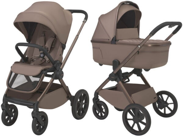 Ratini.lv | CLODI 2in1 bērnu ratu komplekts krāsa 08 FASHIONABLE BROWN bilde #1