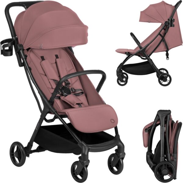 Ratini.lv | AGIA pastaigu ratiņi krāsa PINK MAUVE bilde #3