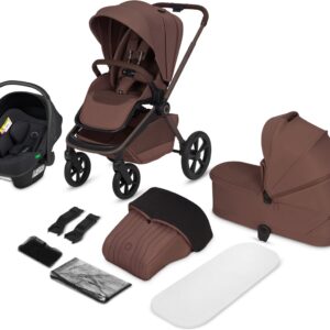 Lionelo FREYA 3IN1 bērnu ratu komplekts krāsa BROWN CHOCOLATE