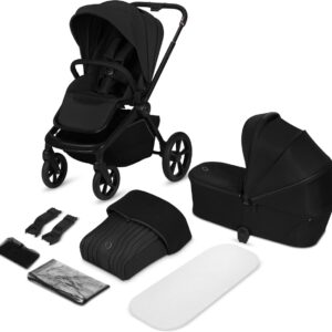 Lionelo FREYA 2IN1 bērnu ratu komplekts krāsa BLACK ONYX