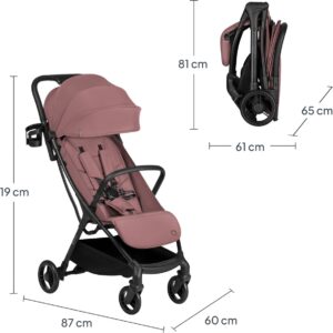 Lionelo AGIA pastaigu ratiņi krāsa PINK MAUVE