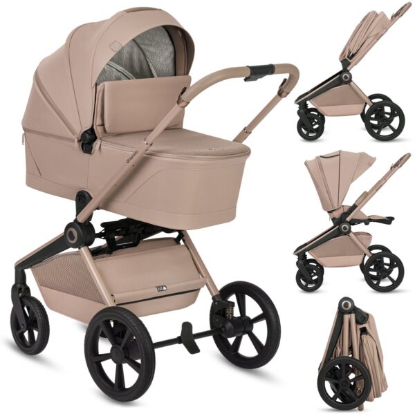Ratini.lv | FREYA 2IN1 bērnu ratu komplekts krāsa BEIGE SAND bilde #1