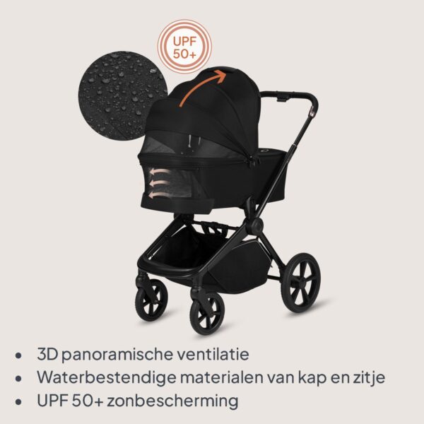 Ratini.lv | FREYA 3IN1 bērnu ratu komplekts krāsa BLACK ONYX bilde #9