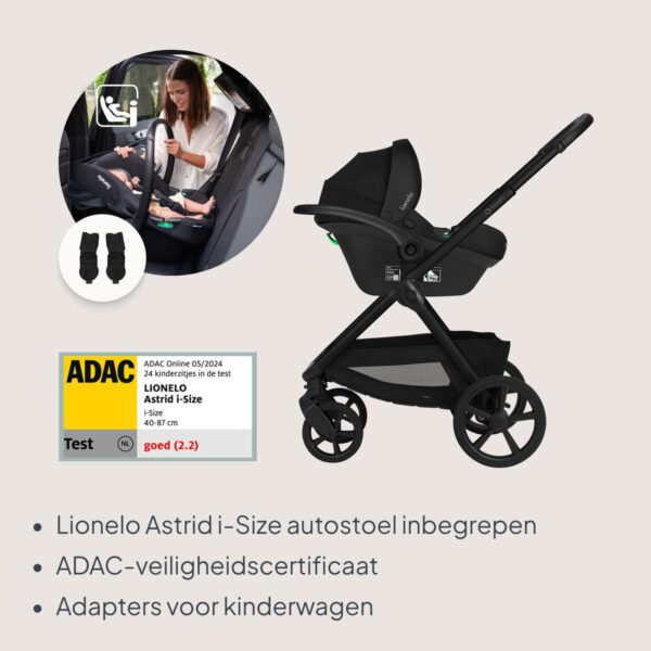 Ratini.lv | CARMINE 3IN1 bērnu ratu komplekts krāsa BLACK ONYX bilde #37