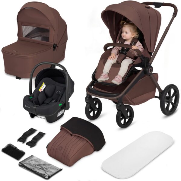 Ratini.lv | FREYA 3IN1 bērnu ratu komplekts krāsa BROWN CHOCOLATE bilde #43
