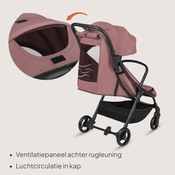 Ratini.lv | AGIA pastaigu ratiņi krāsa PINK MAUVE bilde #9