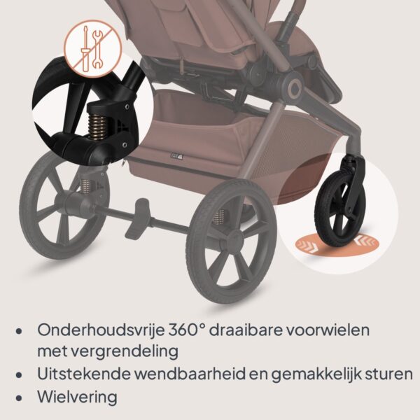 Ratini.lv | FREYA 3IN1 bērnu ratu komplekts krāsa BROWN CHOCOLATE bilde #41