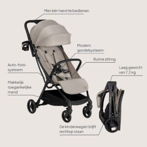 Lionelo AGIA pastaigu ratiņi krāsa BEIGE SAND
